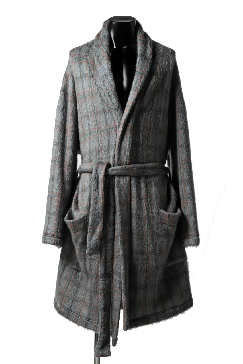 画像をギャラリービューアに読み込む, A.F ARTEFACT WARM GOWN COAT / SHAGGY SMOOTH KNIT (GREY)