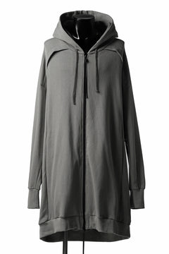 画像をギャラリービューアに読み込む, A.F ARTEFACT OVER SIZED HOODIE LONG ZIP PARKA / LIGHT SWEAT (LIGHT GREY)