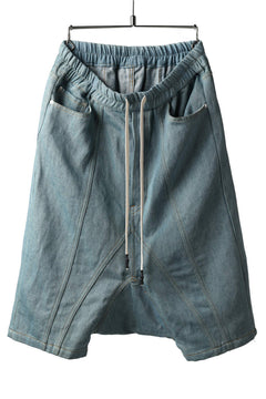 画像をギャラリービューアに読み込む, ISAMU KATAYAMA BACKLASH SARROUEL SHORT PANTS / COTTON LINEN DENIM (INDIGO)