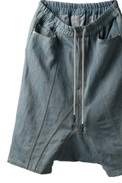 画像をギャラリービューアに読み込む, ISAMU KATAYAMA BACKLASH SARROUEL SHORT PANTS / COTTON LINEN DENIM (INDIGO)