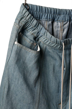 画像をギャラリービューアに読み込む, ISAMU KATAYAMA BACKLASH SARROUEL SHORT PANTS / COTTON LINEN DENIM (INDIGO)