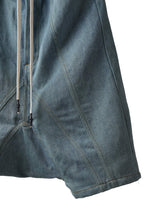 画像をギャラリービューアに読み込む, ISAMU KATAYAMA BACKLASH SARROUEL SHORT PANTS / COTTON LINEN DENIM (INDIGO)