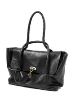画像をギャラリービューアに読み込む, ierib ONE SHOULDER BOSTON BAG / smooth horse leather (BLACK)