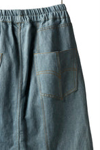 画像をギャラリービューアに読み込む, ISAMU KATAYAMA BACKLASH SARROUEL SHORT PANTS / COTTON LINEN DENIM (INDIGO)