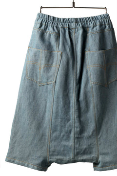 画像をギャラリービューアに読み込む, ISAMU KATAYAMA BACKLASH SARROUEL SHORT PANTS / COTTON LINEN DENIM (INDIGO)