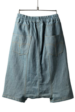 画像をギャラリービューアに読み込む, ISAMU KATAYAMA BACKLASH SARROUEL SHORT PANTS / COTTON LINEN DENIM (INDIGO)