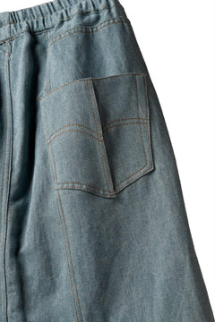 画像をギャラリービューアに読み込む, ISAMU KATAYAMA BACKLASH SARROUEL SHORT PANTS / COTTON LINEN DENIM (INDIGO)