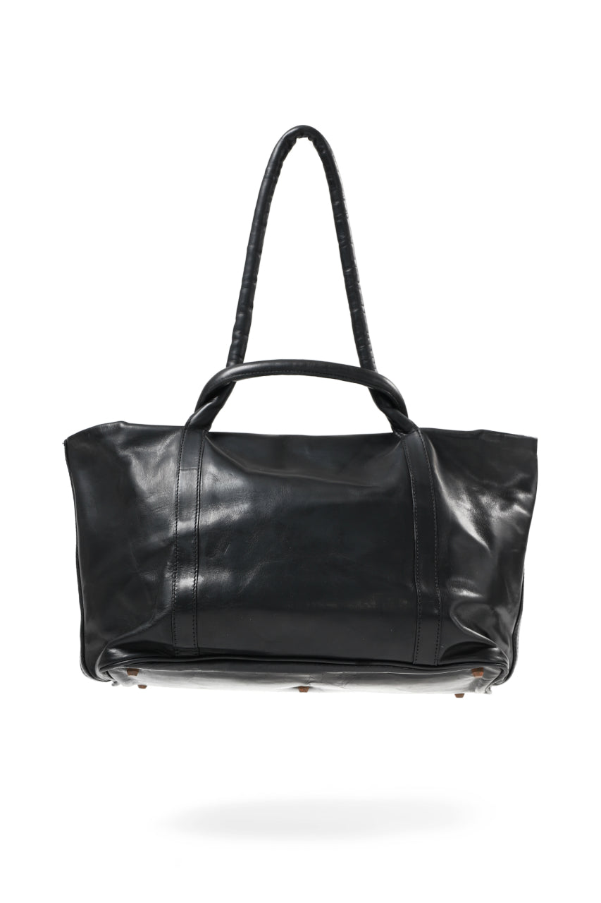 画像をギャラリービューアに読み込む, ierib ONE SHOULDER BOSTON BAG / smooth horse leather (BLACK)