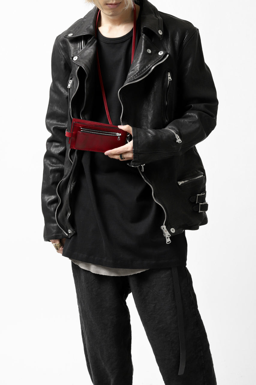 画像をギャラリービューアに読み込む, ISAMU KATAYAMA BACKLASH WALLET PHONE-HOLDER / ITALY DOUBLE SHOULDER (RED)