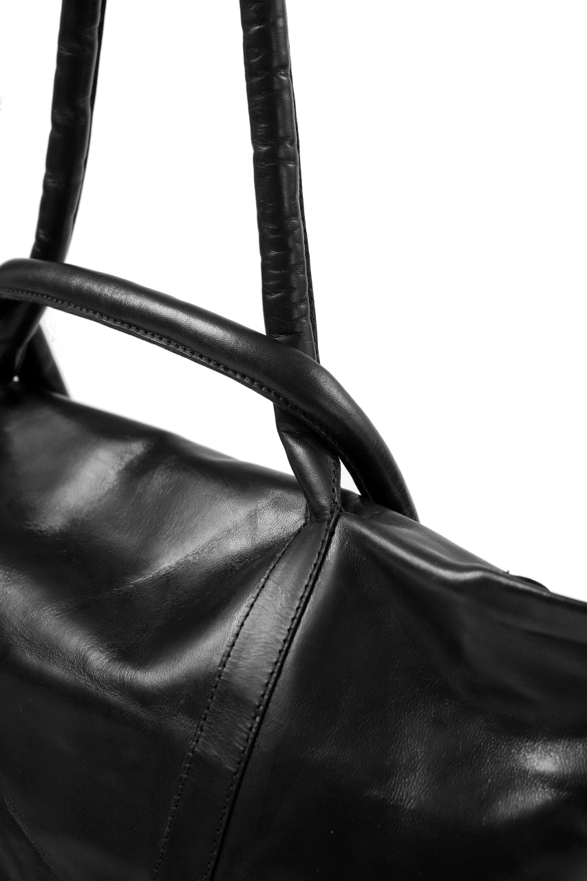 画像をギャラリービューアに読み込む, ierib ONE SHOULDER BOSTON BAG / smooth horse leather (BLACK)