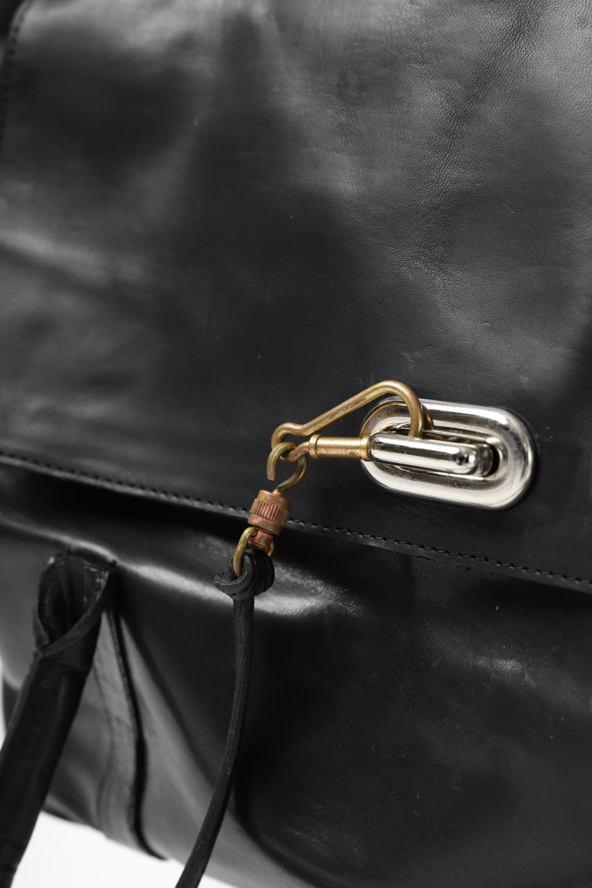 画像をギャラリービューアに読み込む, ierib ONE SHOULDER BOSTON BAG / smooth horse leather (BLACK)