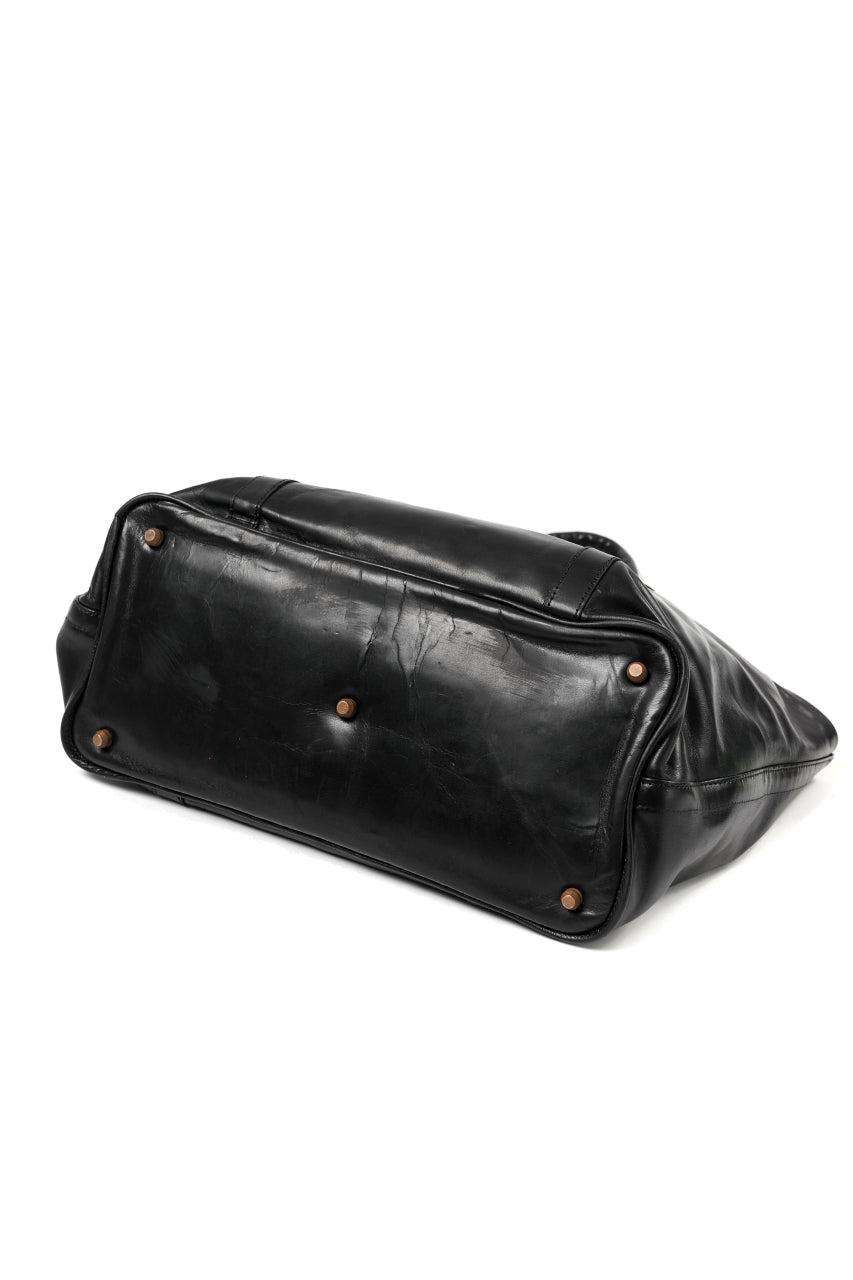 画像をギャラリービューアに読み込む, ierib ONE SHOULDER BOSTON BAG / smooth horse leather (BLACK)