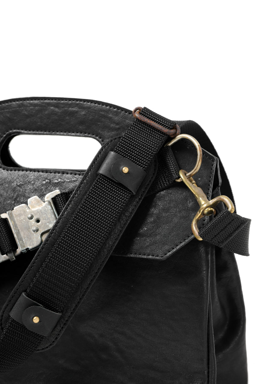 画像をギャラリービューアに読み込む, ierib BARK 2WAY HAND SHOULDER BAG / FVT Oiled Horse (BLACK)
