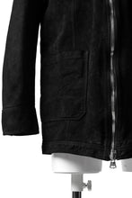 Load image into Gallery viewer, ISAMU KATAYAMA BACKLASH SUEDE COVER ALL BLOUSON / JAPAN CALF (WHITE TANNED / BLACK)