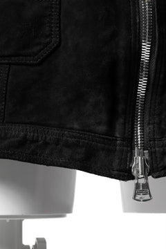 Load image into Gallery viewer, ISAMU KATAYAMA BACKLASH SUEDE COVER ALL BLOUSON / JAPAN CALF (WHITE TANNED / BLACK)
