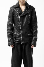 画像をギャラリービューアに読み込む, ISAMU KATAYAMA BACKLASH DOUBLE RIDERS JACKET - LIGHTNING / GARMENT WASHED JP CALF (BLACK)