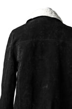 Load image into Gallery viewer, ISAMU KATAYAMA BACKLASH SUEDE COVER ALL BLOUSON / JAPAN CALF (WHITE TANNED / BLACK)