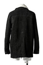Load image into Gallery viewer, ISAMU KATAYAMA BACKLASH SUEDE COVER ALL BLOUSON / JAPAN CALF (WHITE TANNED / BLACK)