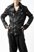 画像をギャラリービューアに読み込む, ISAMU KATAYAMA BACKLASH DOUBLE RIDERS JACKET - LIGHTNING / GARMENT WASHED JP CALF (BLACK)