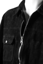 Load image into Gallery viewer, ISAMU KATAYAMA BACKLASH SUEDE COVER ALL BLOUSON / JAPAN CALF (WHITE TANNED / BLACK)