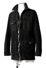 Load image into Gallery viewer, ISAMU KATAYAMA BACKLASH SUEDE COVER ALL BLOUSON / JAPAN CALF (WHITE TANNED / BLACK)