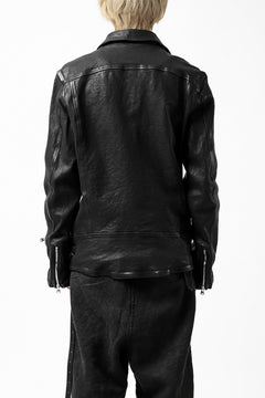 画像をギャラリービューアに読み込む, ISAMU KATAYAMA BACKLASH exclusive DOUBLE RIDERS JACKET / JP-CALF GARMENT WASHED (BLACK)