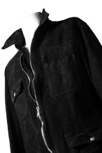 Load image into Gallery viewer, ISAMU KATAYAMA BACKLASH SUEDE COVER ALL BLOUSON / JAPAN CALF (WHITE TANNED / BLACK)