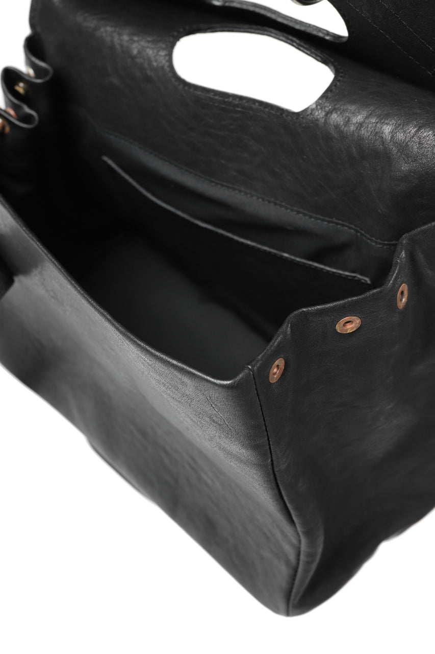 画像をギャラリービューアに読み込む, ierib BARK 2WAY HAND SHOULDER BAG / FVT Oiled Horse (BLACK)