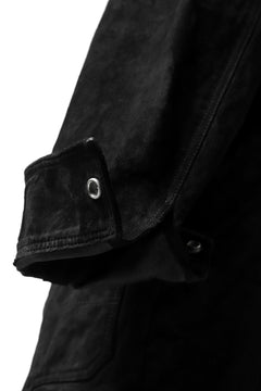 Load image into Gallery viewer, ISAMU KATAYAMA BACKLASH SUEDE COVER ALL BLOUSON / JAPAN CALF (WHITE TANNED / BLACK)
