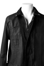 Load image into Gallery viewer, ISAMU KATAYAMA BACKLASH SUEDE COVER ALL BLOUSON / JAPAN CALF (WHITE TANNED / BLACK)
