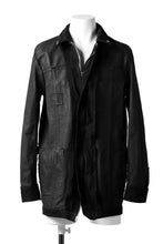 Load image into Gallery viewer, ISAMU KATAYAMA BACKLASH SUEDE COVER ALL BLOUSON / JAPAN CALF (WHITE TANNED / BLACK)