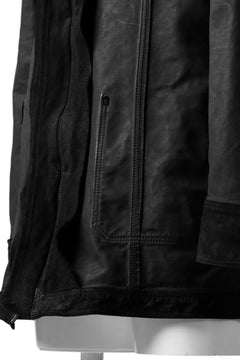Load image into Gallery viewer, ISAMU KATAYAMA BACKLASH SUEDE COVER ALL BLOUSON / JAPAN CALF (WHITE TANNED / BLACK)
