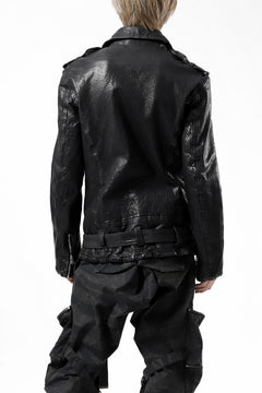 Load image into Gallery viewer, ISAMU KATAYAMA BACKLASH DOUBLE BREASTED JACKET / DOUBLE-SHOULDER OBJECT DYED (BLACK)