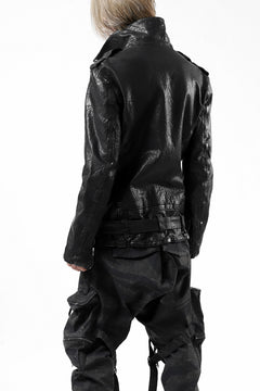 Load image into Gallery viewer, ISAMU KATAYAMA BACKLASH DOUBLE BREASTED JACKET / DOUBLE-SHOULDER OBJECT DYED (BLACK)