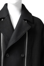 画像をギャラリービューアに読み込む, A.F ARTEFACT "COMBINED" DOUBLE BREASTED WOOL COAT (BLACK)