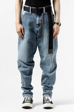 画像をギャラリービューアに読み込む, mastermind JAPAN SLIM TAPERED PANTS / 2WAY STRETCH DENIM (INDIGO)