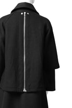 画像をギャラリービューアに読み込む, A.F ARTEFACT "COMBINED" DOUBLE BREASTED WOOL COAT (BLACK)