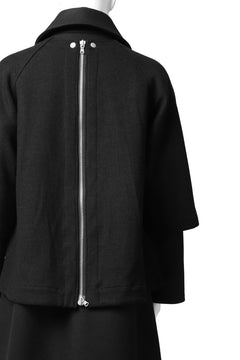 画像をギャラリービューアに読み込む, A.F ARTEFACT "COMBINED" DOUBLE BREASTED WOOL COAT (BLACK)