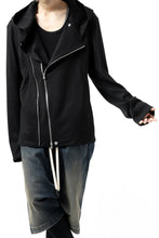 Load image into Gallery viewer, ISAMU KATAYAMA BACKLASH HOODED RIDERS BLOUSON / STRETCH RAYON SILK (BLACK)
