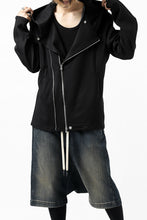 Load image into Gallery viewer, ISAMU KATAYAMA BACKLASH HOODED RIDERS BLOUSON / STRETCH RAYON SILK (BLACK)