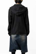 Load image into Gallery viewer, ISAMU KATAYAMA BACKLASH HOODED RIDERS BLOUSON / STRETCH RAYON SILK (BLACK)