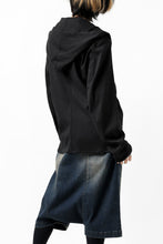 Load image into Gallery viewer, ISAMU KATAYAMA BACKLASH HOODED RIDERS BLOUSON / STRETCH RAYON SILK (BLACK)