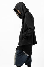 Load image into Gallery viewer, ISAMU KATAYAMA BACKLASH HOODED RIDERS BLOUSON / STRETCH RAYON SILK (BLACK)