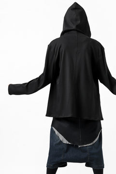 Load image into Gallery viewer, ISAMU KATAYAMA BACKLASH HOODED RIDERS BLOUSON / STRETCH RAYON SILK (BLACK)