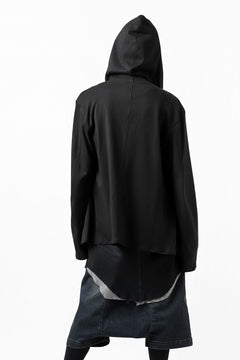 Load image into Gallery viewer, ISAMU KATAYAMA BACKLASH HOODED RIDERS BLOUSON / STRETCH RAYON SILK (BLACK)