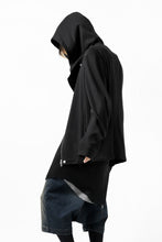 Load image into Gallery viewer, ISAMU KATAYAMA BACKLASH HOODED RIDERS BLOUSON / STRETCH RAYON SILK (BLACK)