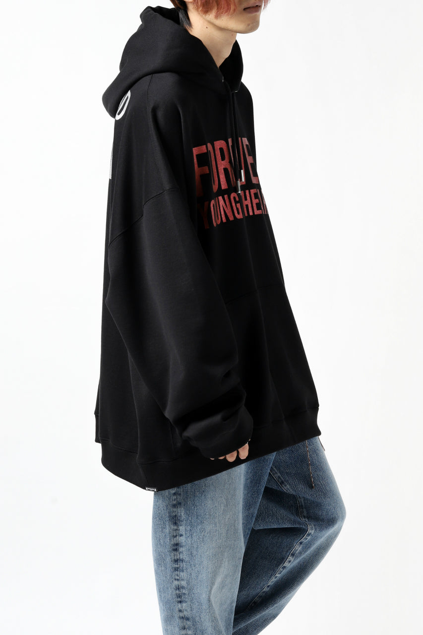 Load image into Gallery viewer, mastermind JAPAN SWEAT HOODIE / GLITTER LOGO (BLACK)