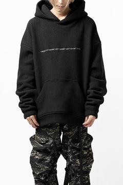 画像をギャラリービューアに読み込む, A.F ARTEFACT "FLUFFY" EMBROIDERED HOODIE / BomberFLEECE (BLACK)
