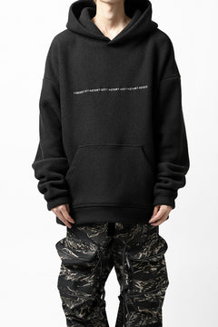 画像をギャラリービューアに読み込む, A.F ARTEFACT "FLUFFY" EMBROIDERED HOODIE / BomberFLEECE (BLACK)