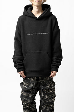 画像をギャラリービューアに読み込む, A.F ARTEFACT "FLUFFY" EMBROIDERED HOODIE / BomberFLEECE (BLACK)